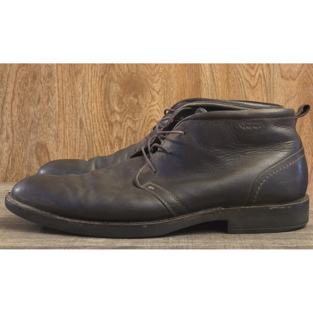 Ecco Lace Up Chukka Boots Mens‎ Size 46 US 12/12.5 Dark Brown